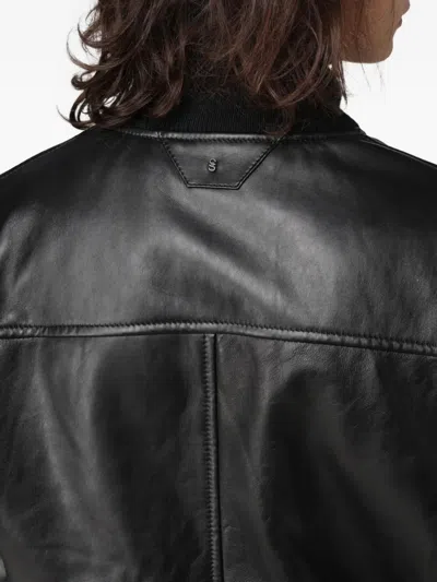 Salvatore Santoro Zip Leather Jacket In Black
