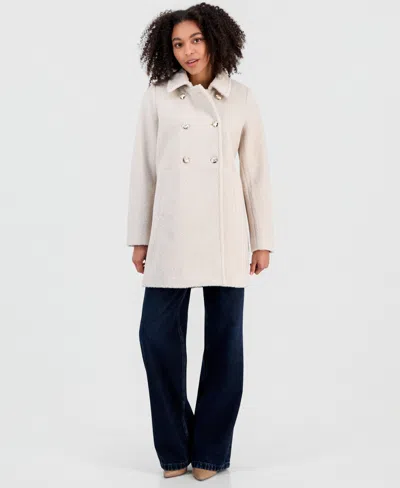 Bcx Juniors' Boucle Double-breasted Jacket In White