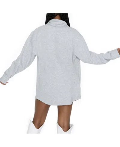 Gameday Couture Women's Ash San Francisco 49ers Full-button Long Sleeve Overshirt In Gray