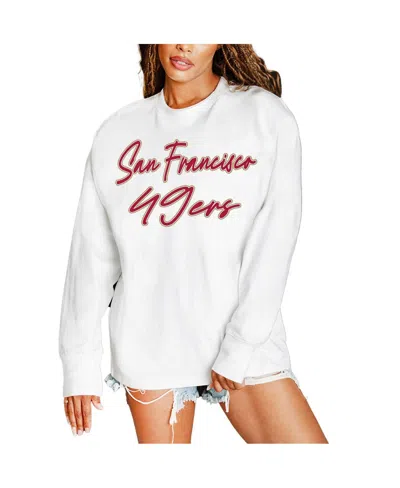 Gameday Couture Women's White San Francisco 49ers Classic Comeback Oversized Long Sleeve T-shirt In White