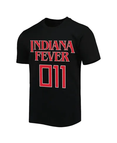 Round21 Men's And Women's Black Indiana Fever Stranger Things Premium Relaxed T-shirt In Black