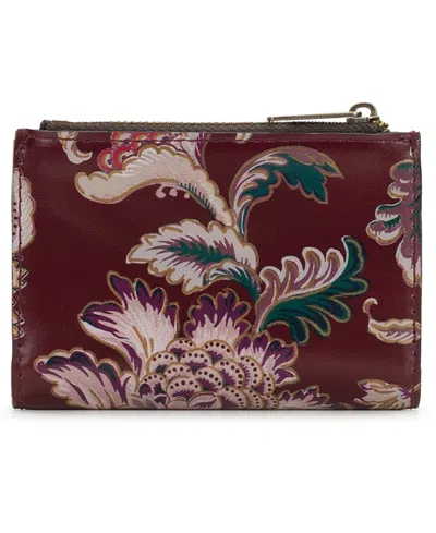 Patricia Nash Busalla Leather Bifold Zipper Wallet In Burgundy