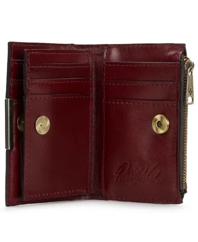 Patricia Nash Busalla Leather Bifold Zipper Wallet In Burgundy