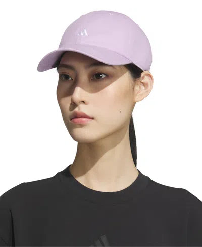 Adidas Originals Women's Saturday Climacool Logo 6-panel Cap In Purple