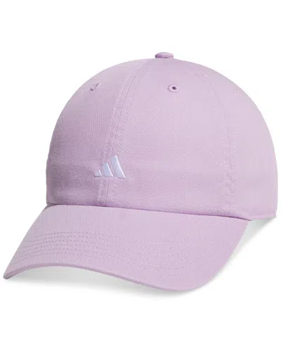 Adidas Originals Women's Saturday Climacool Logo 6-panel Cap In Purple
