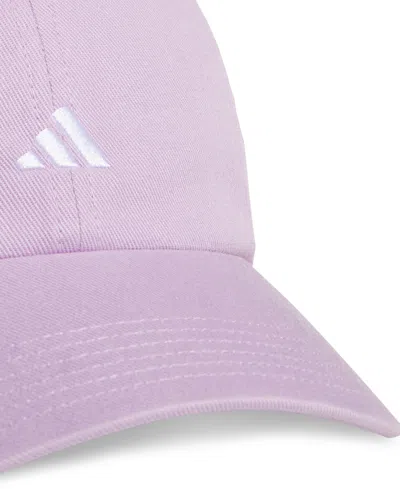 Adidas Originals Women's Saturday Climacool Logo 6-panel Cap In Purple