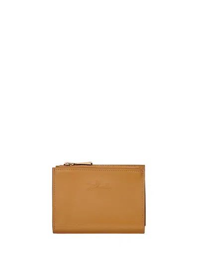 Longchamp `epure Timeless` Compact Wallet In Brown