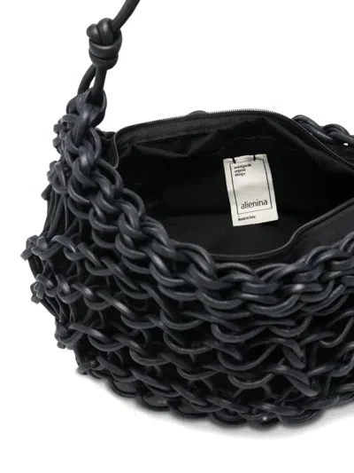 Alienina Aurora Woven Shoulder Bag In Blue