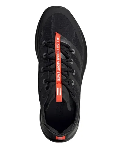 Adidas Originals Fluidflash "black/solar Red" Sneakers In Black