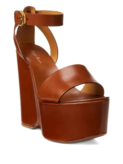 Ralph Lauren Platform Sandal In Brown