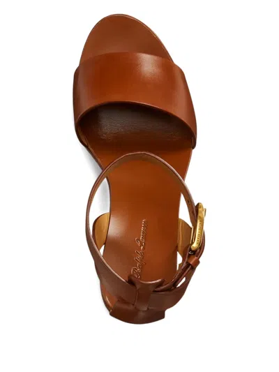 Ralph Lauren Platform Sandal In Brown