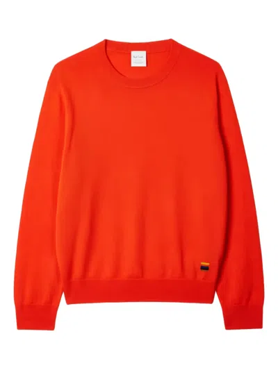 Paul Smith Womens Knitted Sweater Crew Neck In Orange