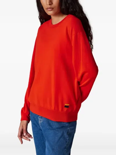 Paul Smith Womens Knitted Sweater Crew Neck In Orange