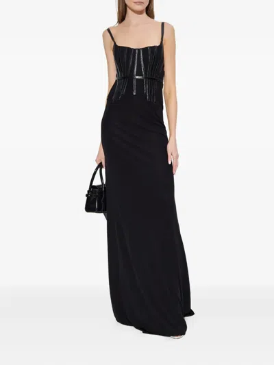 Dsquared2 Strappy-detail Maxi Dress In Black