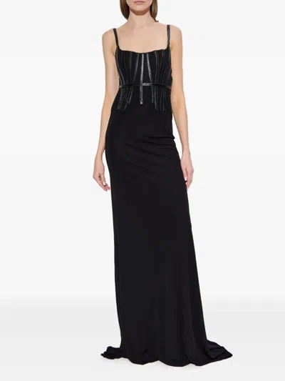 Dsquared2 Strappy-detail Maxi Dress In Black