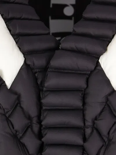 Raxxy Two-tone Quilted Jacket With Pattern In Black