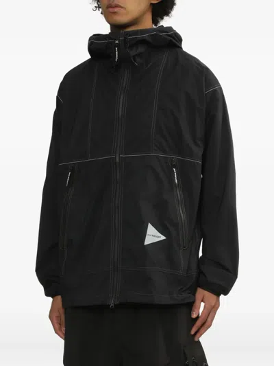 And Wander Hooded Jacket In Black
