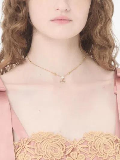 Valentino Vlogo Signature Necklace In Gold