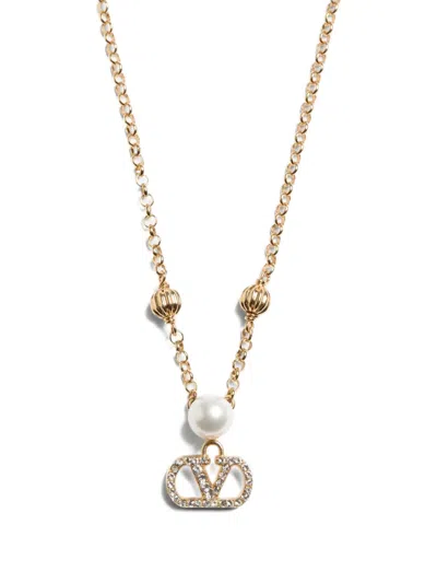 Valentino Vlogo Signature Necklace In Gold