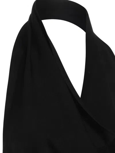 Aya Muse Halterneck Cowl Dress In Black