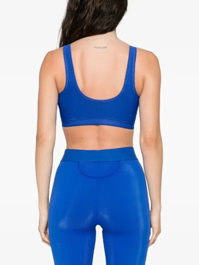 Calvin Klein Logo Sports Top In Blue