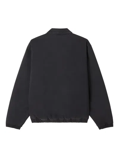 Obey Zip-up Shirt Jacket In Black