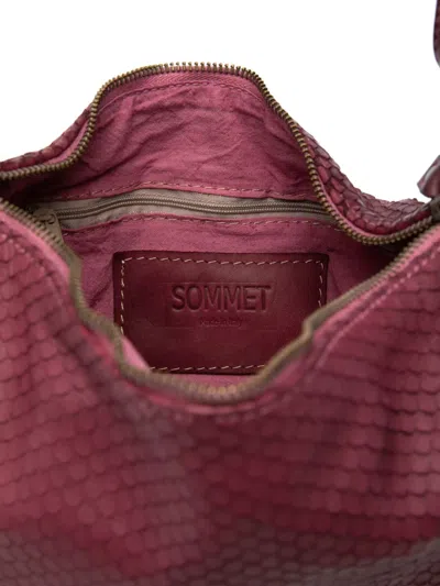 Sommet Textured Tote Bag In Purple
