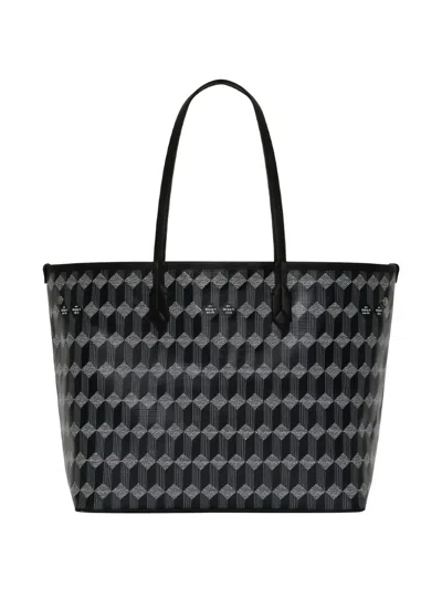 Au Depart Geometric-print Tote Bag In Black