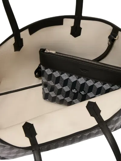 Au Depart Geometric-print Tote Bag In Black