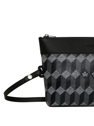Au Depart Geometric-print Tote Bag In Black