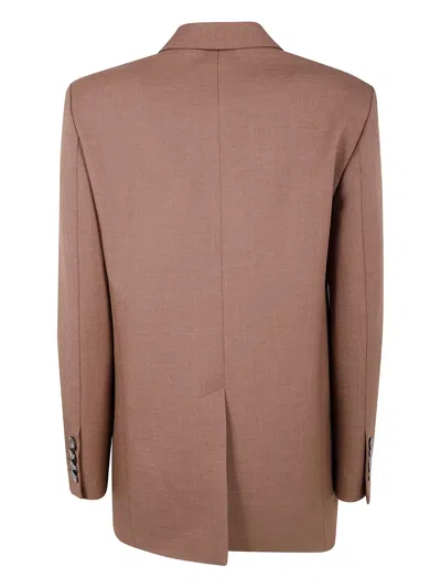 Drhope Oversized Double Breasted Blazer In Brown