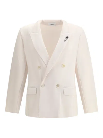 Lardini Double-breasted Pocket Blazer In Neutral