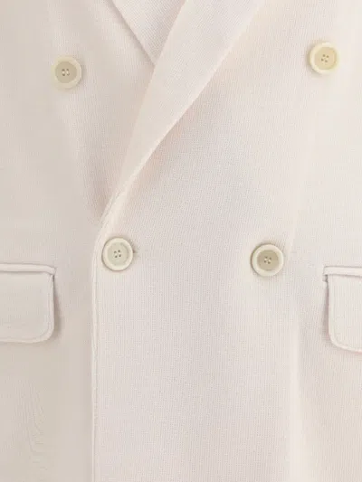 Lardini Double-breasted Pocket Blazer In Neutral