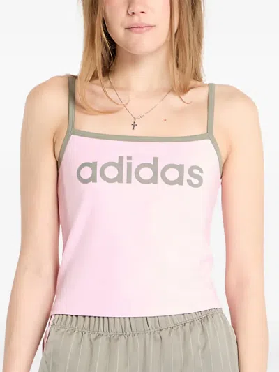 Adidas Originals Logo-print Tank Top In Neutral