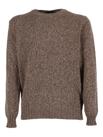 Filippo De Laurentiis Crew-neck Sweater In Brown