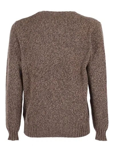 Filippo De Laurentiis Crew-neck Sweater In Brown