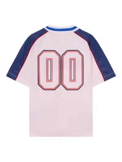 Off-white Soccer Track Logo T-shirt In Pink