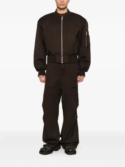 Entire Studios Drawstring Cargo Trousers In Black