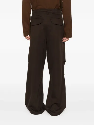 Entire Studios Drawstring Cargo Trousers In Black