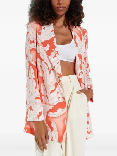 Mystique Jungle-print Jacket In Orange