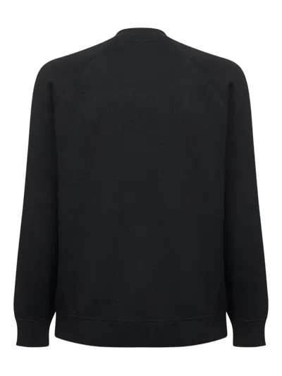 D4.0 Zipped Raglan-seleeve Cardigan In Black