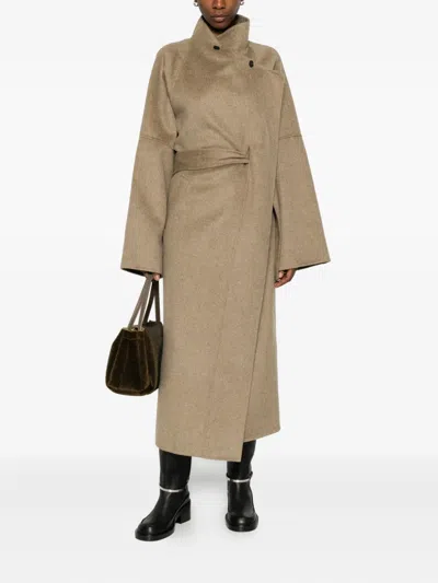 Viktoria Chan Juliet Button Coat In Gray