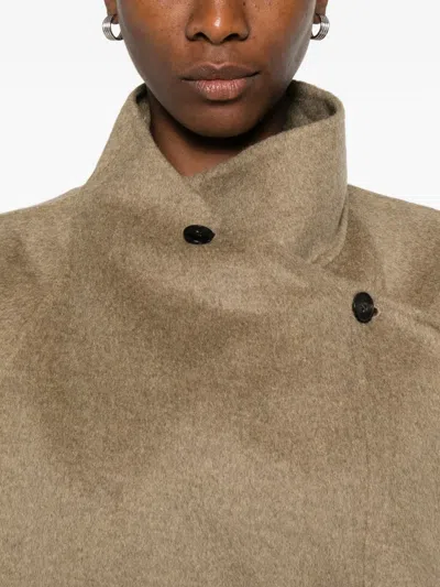 Viktoria Chan Juliet Button Coat In Gray