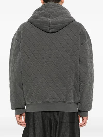Carhartt Hooded Vista Quilted Sweat Jacket In Gray