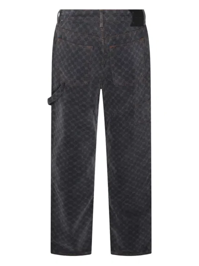 Daily Paper Dark Grey Cotton Jeans In Gray