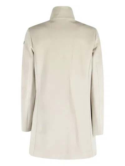 Rrd Velour Single-breasted Coat In White