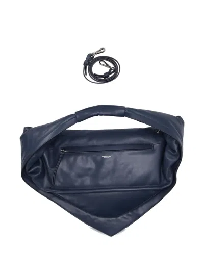 Federico Cina Large Tortellino Shoulder Bag In Blue