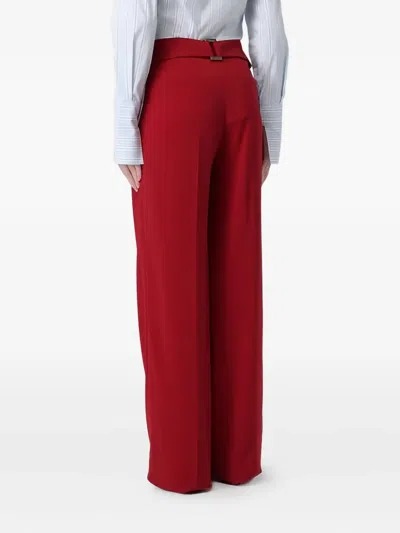 Patrizia Pepe Pleated Trousers In Red