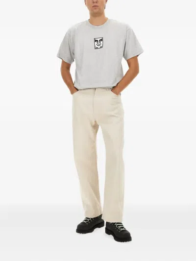 Obey Graphic-print T-shirt In Gray