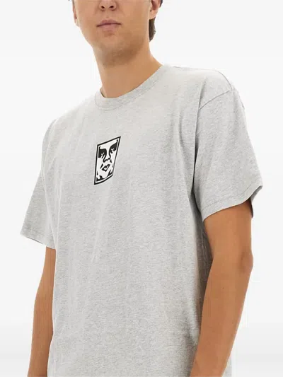 Obey Graphic-print T-shirt In Gray